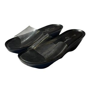 Robert Clergerie Sandals Pvc Clear‎ Slides Platform Black